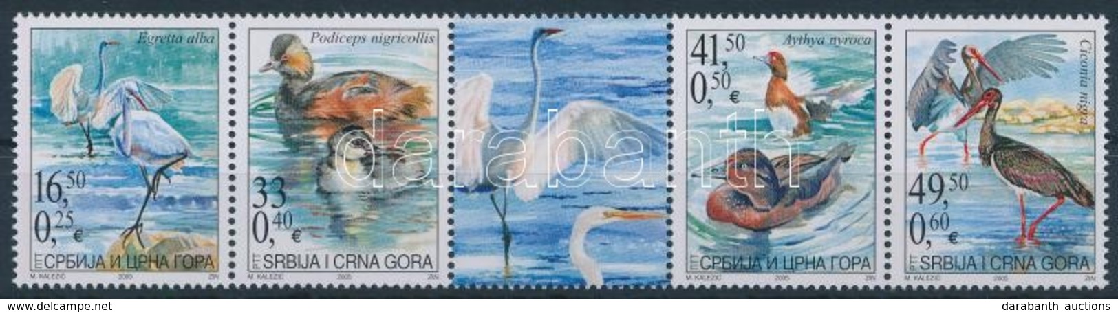 ** 2005 Védett állatok: Vízimadarak Szelvényes ötöscsík,
Protected Animals: Waterfowl Stripe Of 5 With Coupon
Mi 3231-32 - Sonstige & Ohne Zuordnung