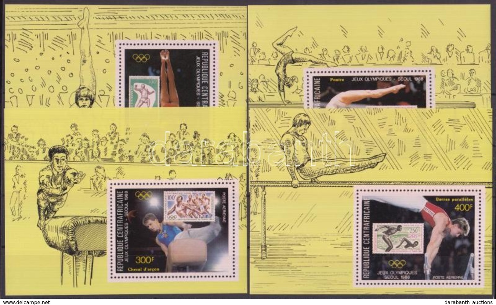 ** 1988 Nyári Olimpia Sor Vágott Blokkformában Mi 1331-1334 - Other & Unclassified