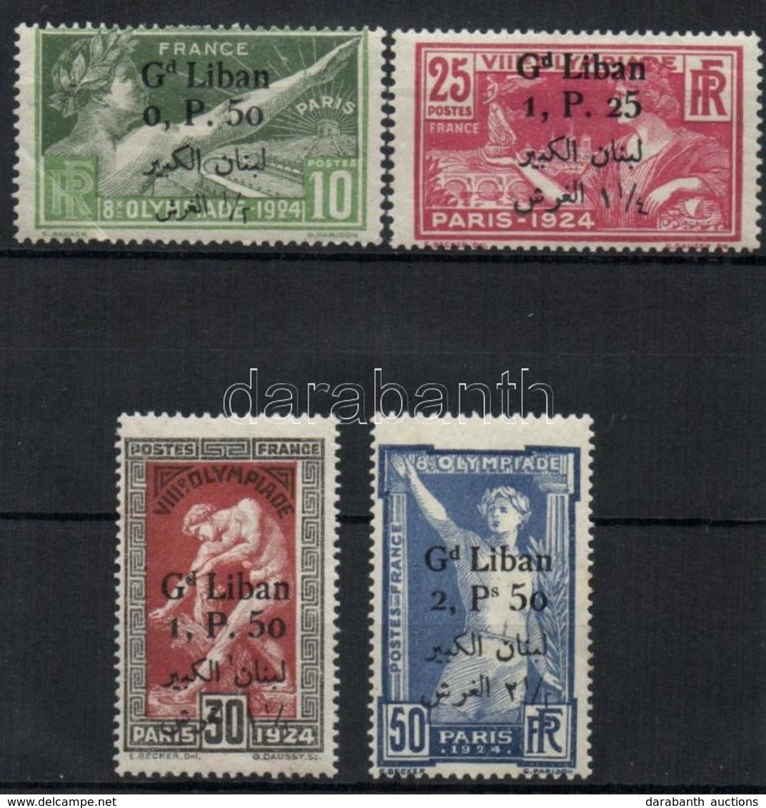 * 1924 Olimpia Sor Felülnyomással Mi 53-56 (53 Kis Törés / Folded) - Autres & Non Classés