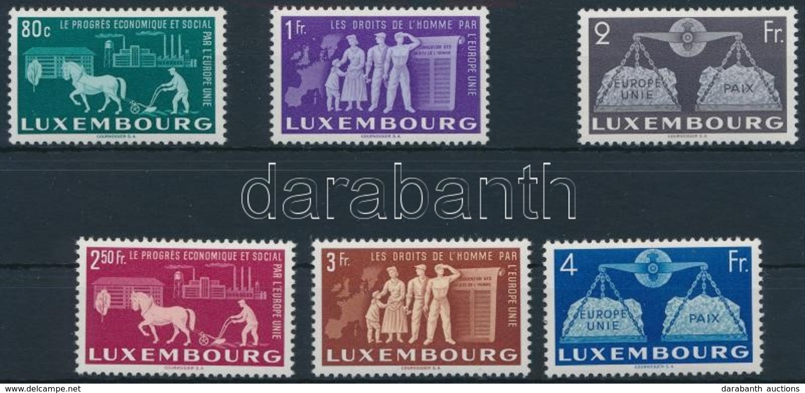 ** 1951 Európai Unió Sor Mi 478-483 - Autres & Non Classés