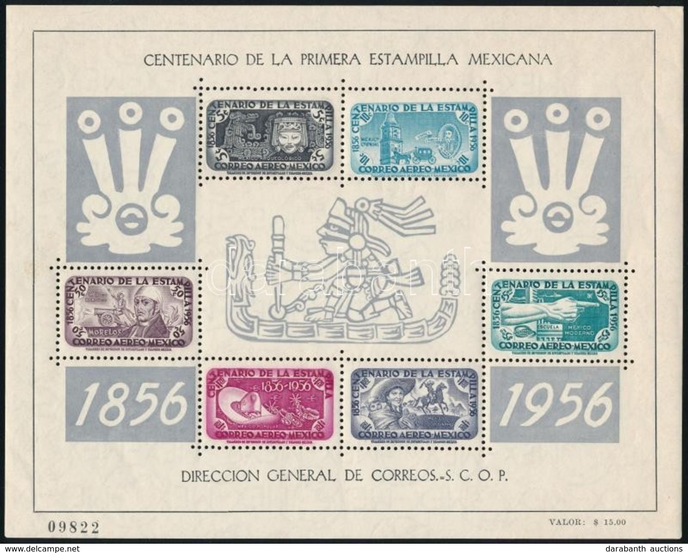 ** 1956 Bélyeg Centenárium Blokksor Mi 1-2 - Other & Unclassified