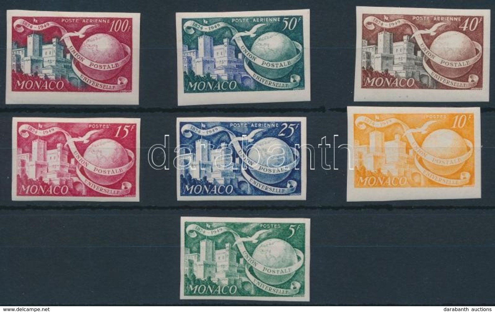 ** 1949 75 éves Az UPU Vágott Sor Mi 401-407 - Other & Unclassified