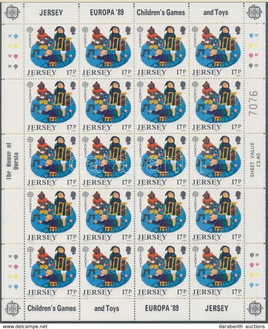 ** 1989 Europa CEPT Gyerekjátékok Kisív Sor Mi 476-479 - Autres & Non Classés