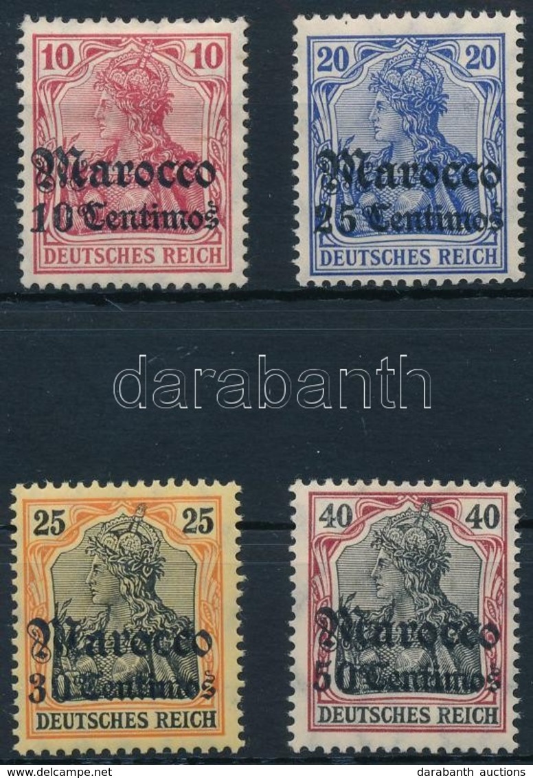 * Marokkó 1906 Mi 36-38, 40 - Other & Unclassified