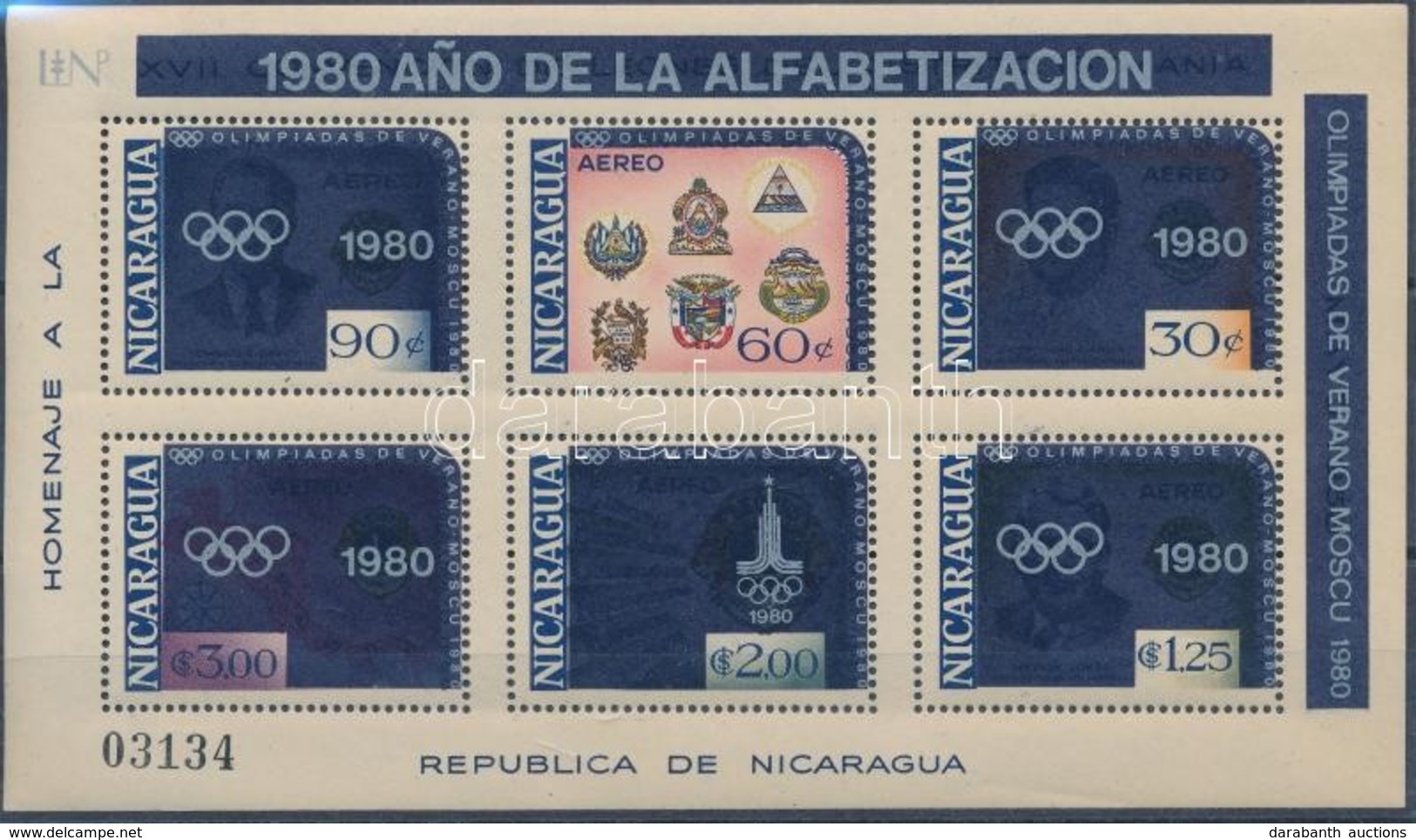 ** 1980 Nyári Olimpiai Játékok, Moszkva Blokk Mi 125 - Sonstige & Ohne Zuordnung