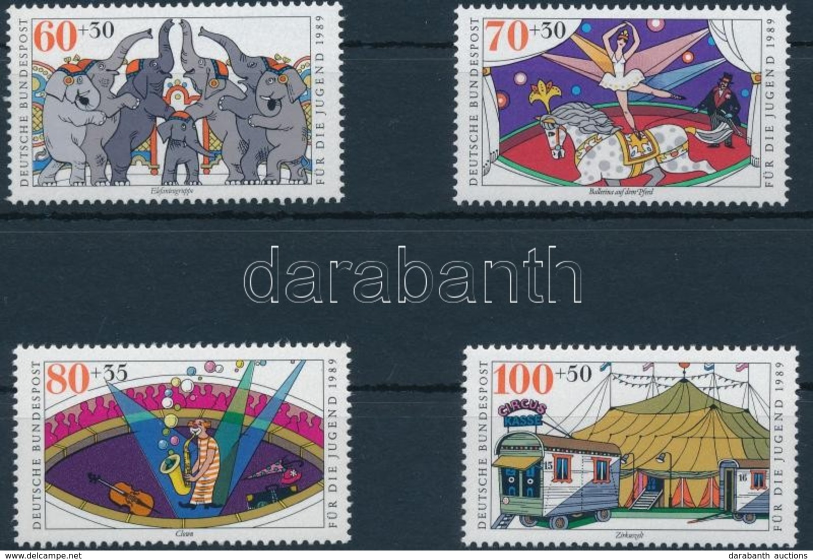 ** 1989 Cirkusz Sor,
Circus Set
Mi 1411-1414 - Autres & Non Classés