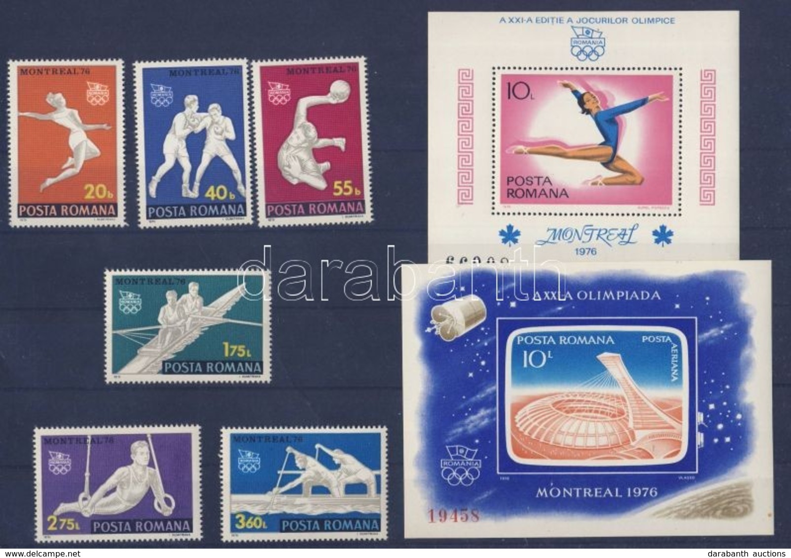 ** 1976 Montreali Olimpia Sor Mi 3350-3355 + Blokk 135-136 - Autres & Non Classés