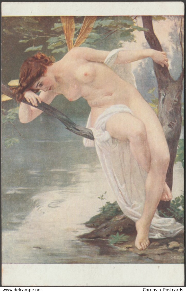 Guillaum Seignac - Libellule, C.1910s - Noyer Salon De Paris CPA - Paintings