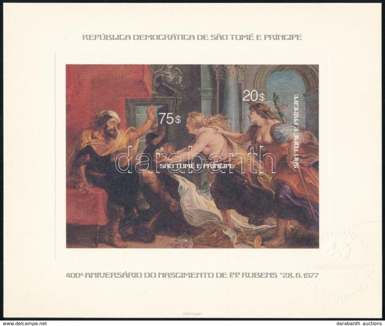 ** 1977 Rubens Festmény De Luxe Blokk,
Rubens Painting De Luxe Block
Mi 2 - Other & Unclassified