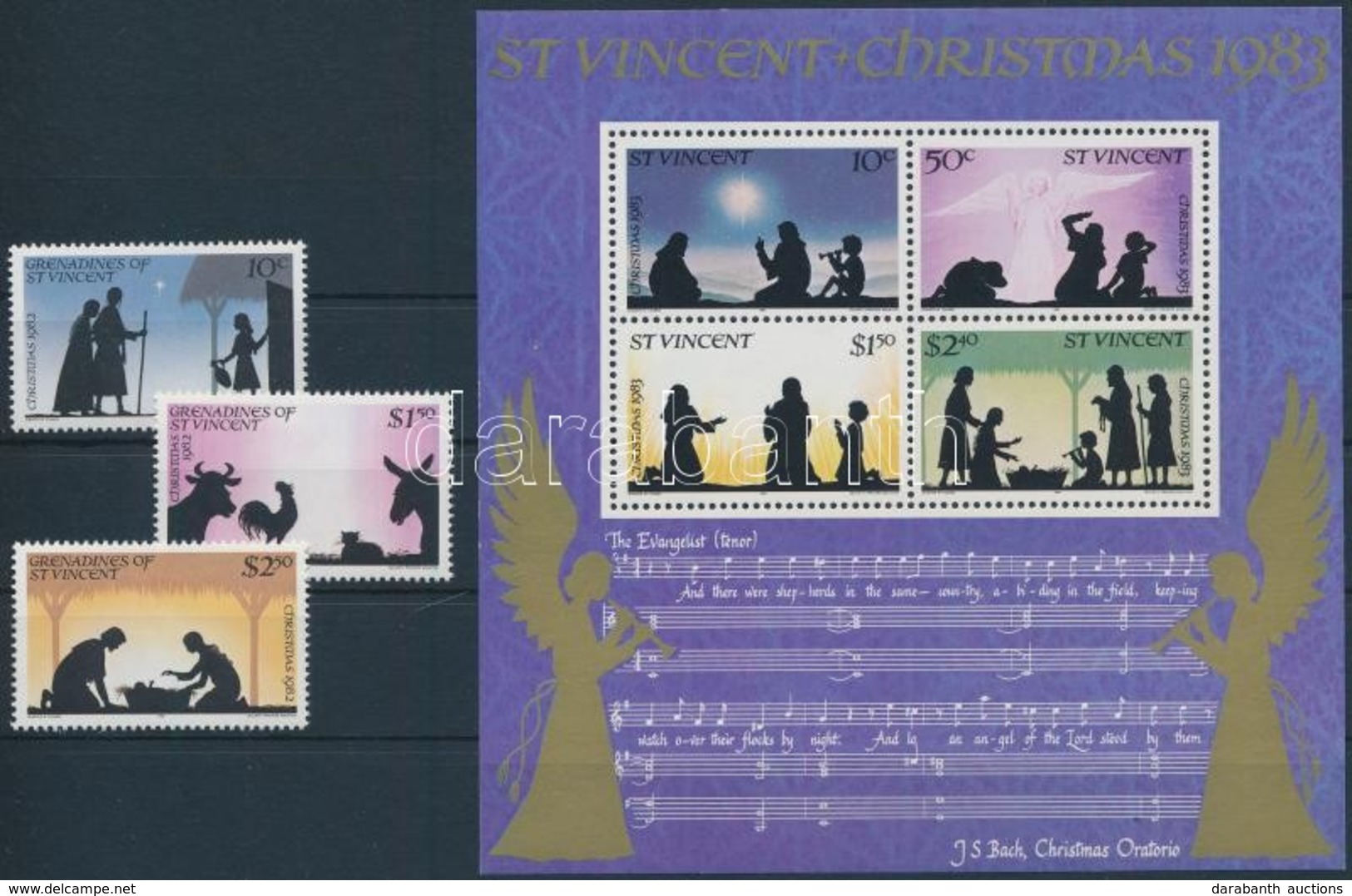 ** 1982 Karácsony Sor + Blokk,
Christmas Set + Block
Mi 252-254 + Mi 7 - Sonstige & Ohne Zuordnung