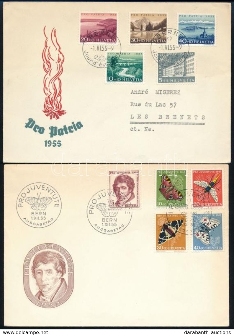 1955 2 Db FDC Mi 613-617 + Mi 618-621 (Mi EUR 125.-) - Sonstige & Ohne Zuordnung