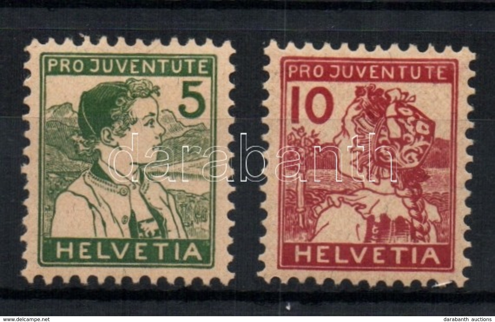 * 1915 Pro Juventute Sor Mi 128-129 - Autres & Non Classés