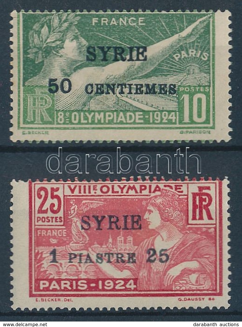 * 1924 Nyári Olimpia: Párizs (I.) Felülnyomással / Summer Olympics (I.) With Overprint Mi 227-228 - Sonstige & Ohne Zuordnung