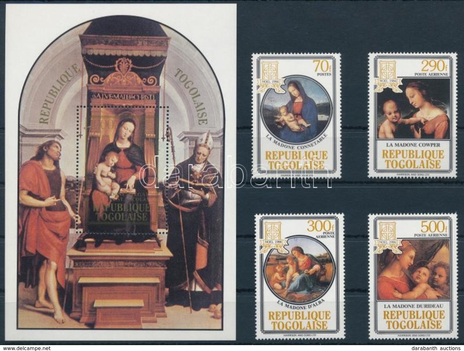 ** 1984 Karácsony Sor + Blokk,
Christmas Set + Block
Mi 1802-1805 + Mi 255 - Other & Unclassified