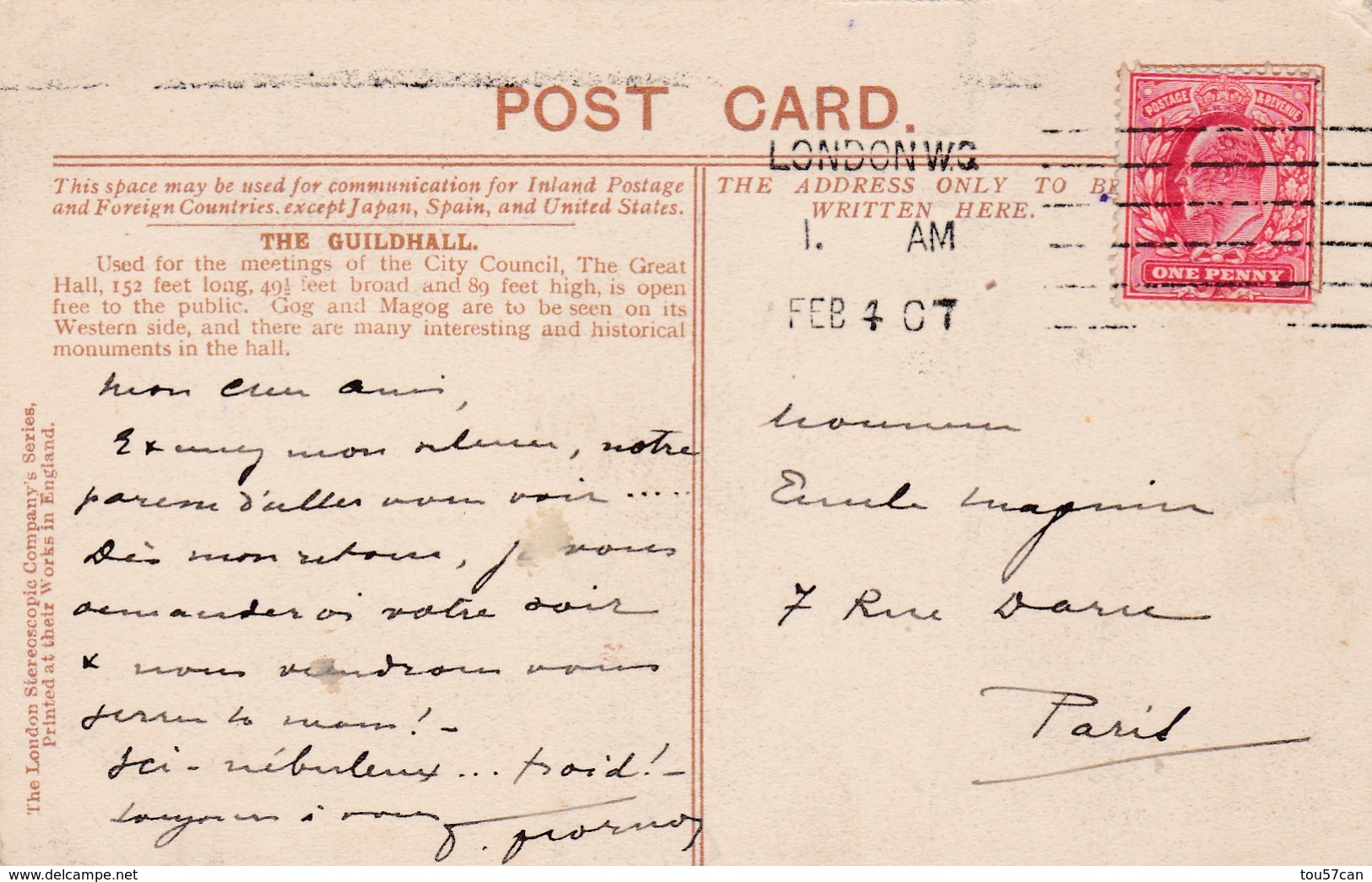 LONDON - UNITED KINGDOM -  ANIMATED  POSTCARD - NICE STAMPING. - Other & Unclassified