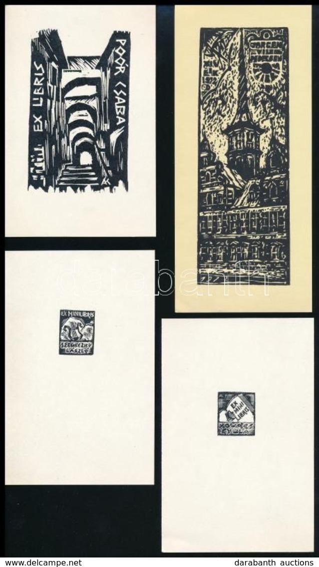 7 Db Különféle Technikájú Jelzett Magyar Ex Libris / 7 Hungarianex Libris Bookplates. Different Technique - Autres & Non Classés