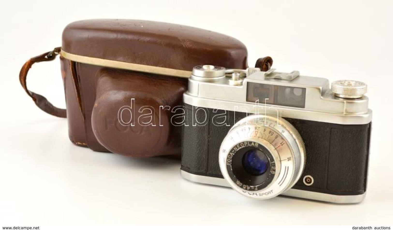 Foca Focasport Ib 35mm-es Francia Fényképezőgép, Szép, Működőképes állapotban, Eredeti Bőr Tokjában / Vintage French 35m - Cameras