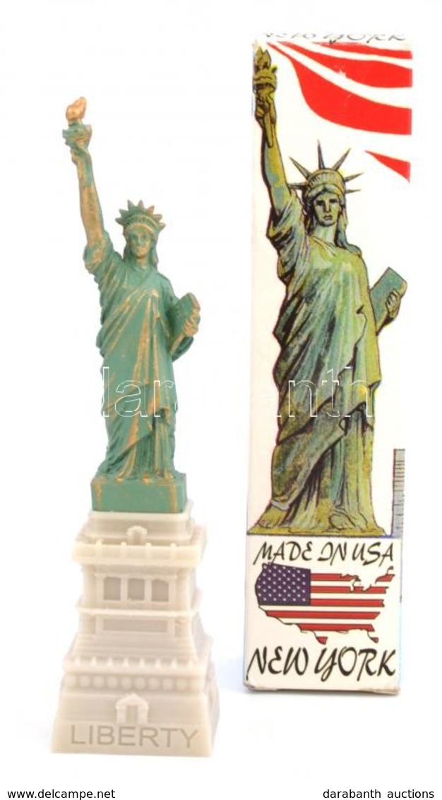 New York Szabadság-szobor Figura, Eredeti Dobozában, M: 17,5 Cm - Autres & Non Classés