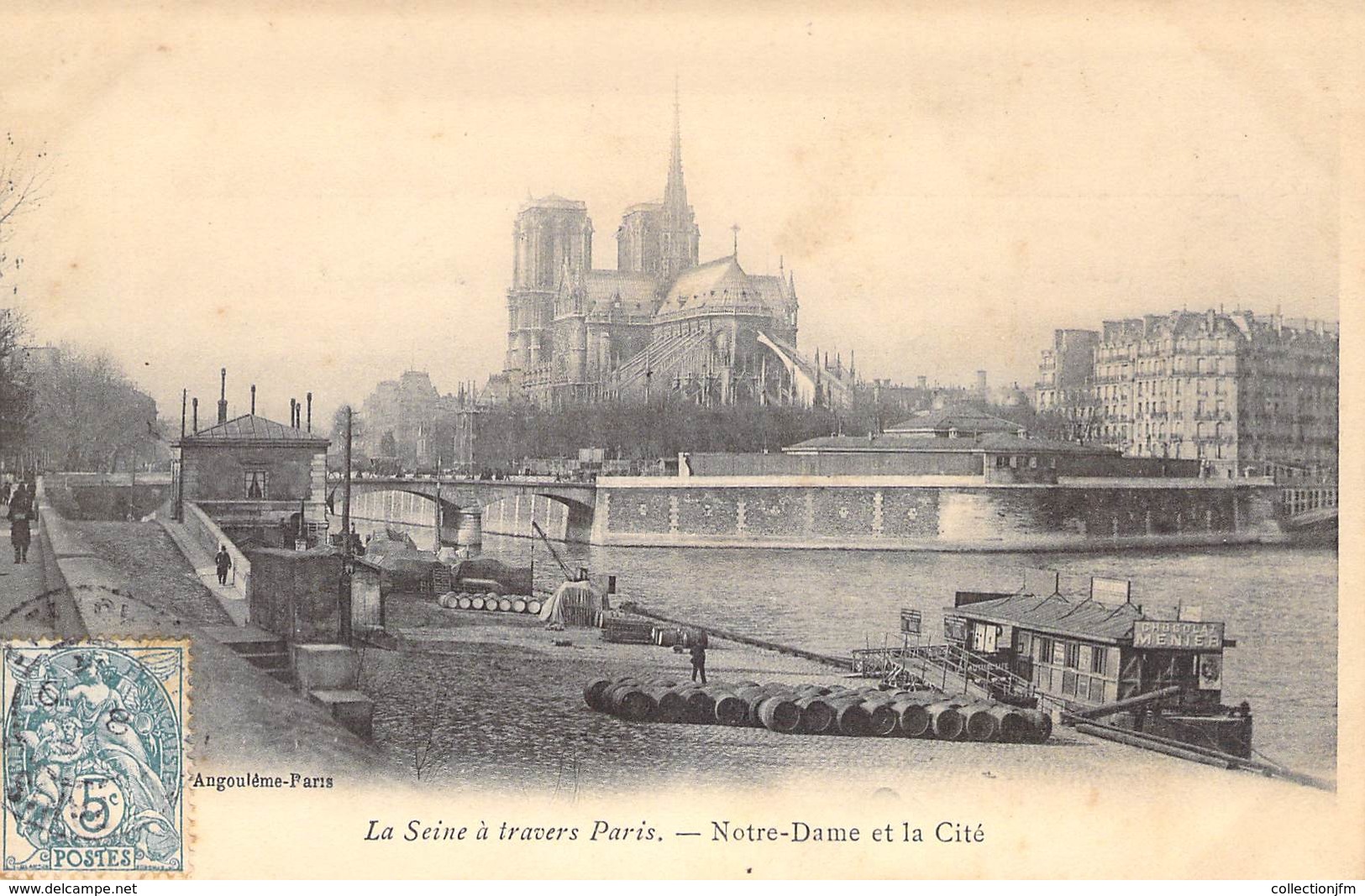 CPA FRANCE 75 "Paris, La Seine, Notre Dame Et La Cité" / PENICHE / BATELLERIE - Non Classés