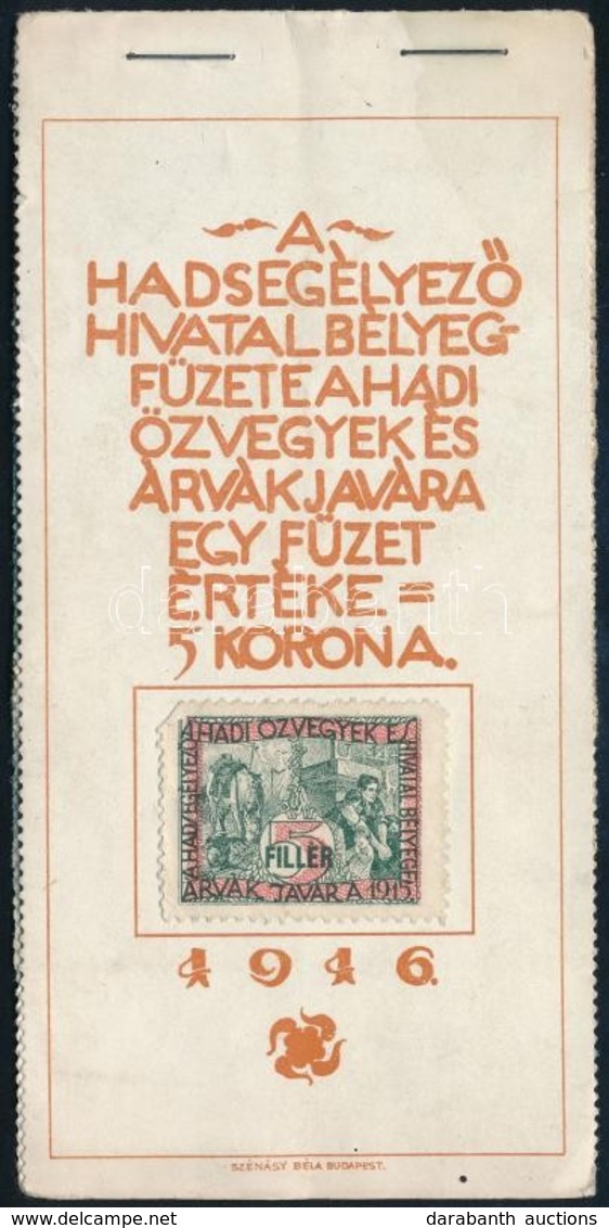 ** (*) 1916 Hadsegélyező Hivatal Bélyegfüzet 55 Db Bélyeggel - Non Classés