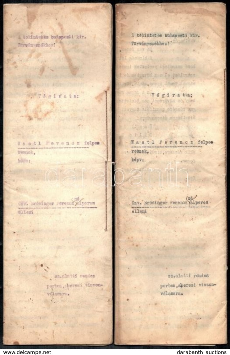 1913-1915 Családi Peres Iratok, Zsarolás, Gyilkossági Kísérlet, Stb. ügyekben - Unclassified