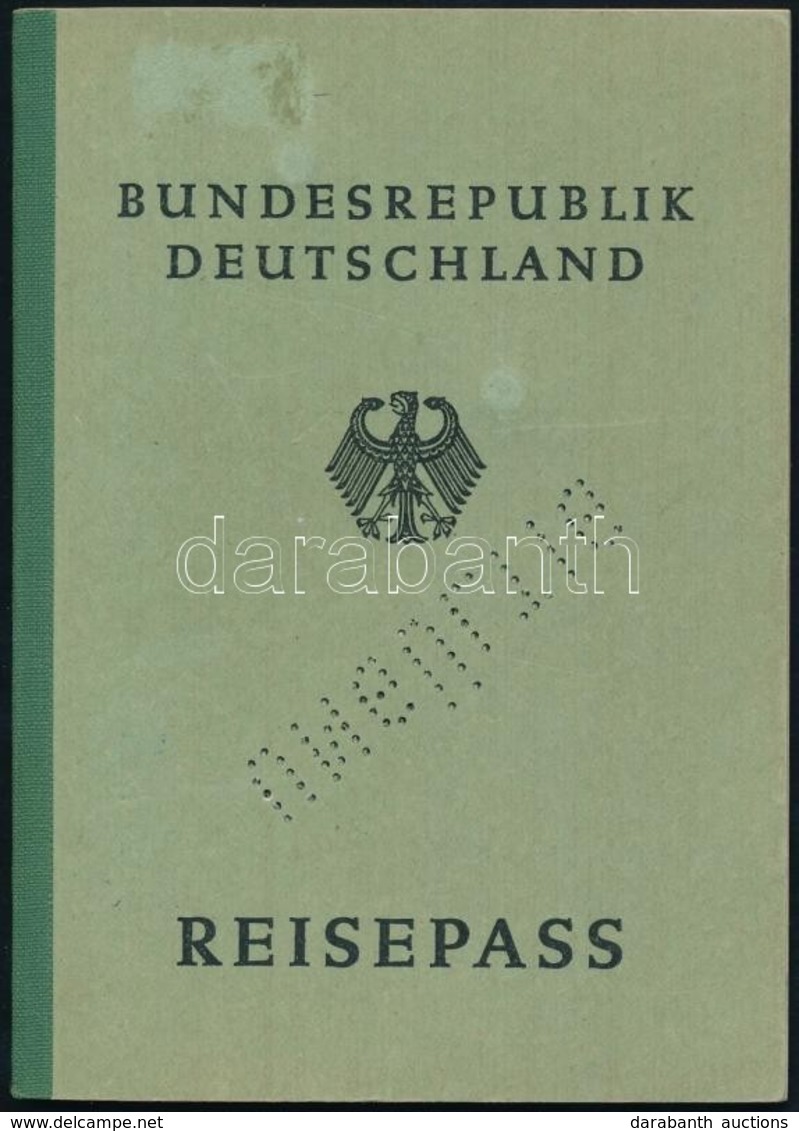 1953 Német útlevél érvénytelenítve - Ohne Zuordnung