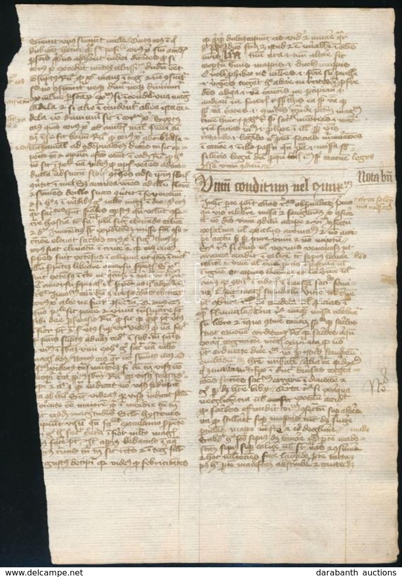 Cca 1400-1500 Adam Von Aldersbach (?-1260 K.) 'Summula Sacramentorum Raymundi De Pennaforte Metrificata' Című Művének Eg - Non Classés