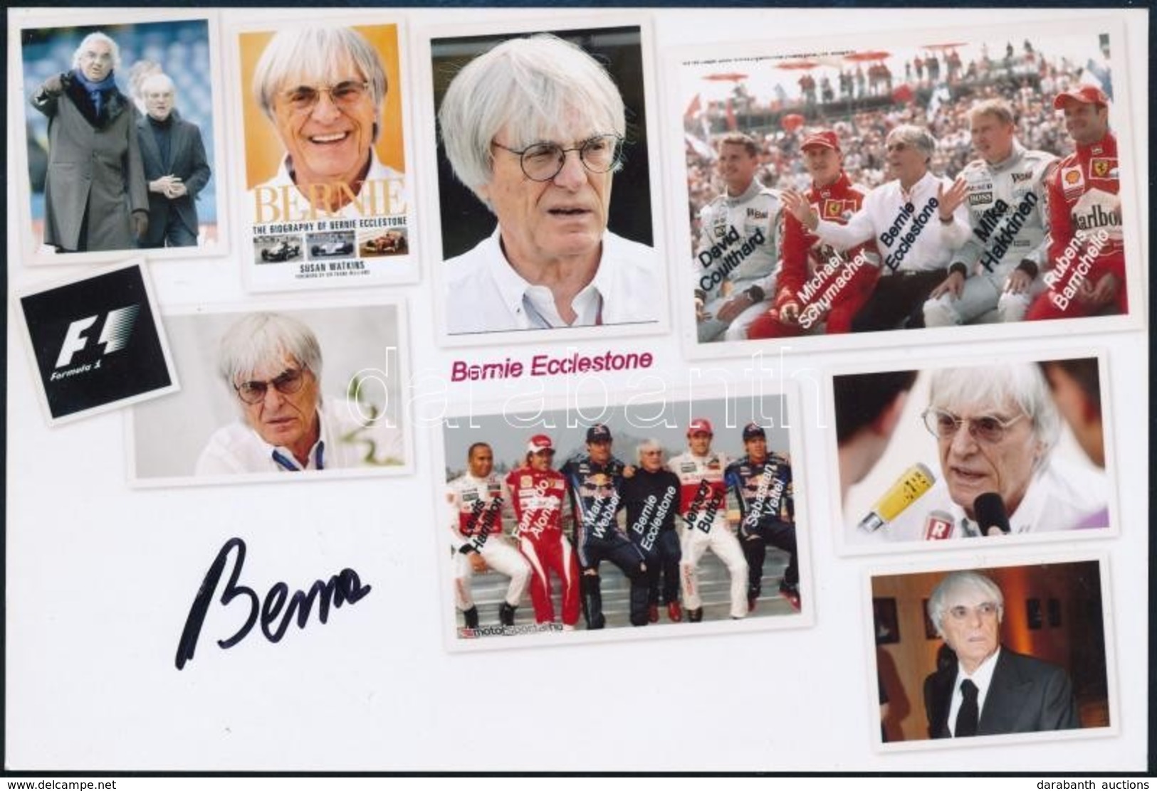 Bernie Ecclestone (1930-) Brit üzletember Aláírása Az őt ábrázoló Fotón - Autres & Non Classés