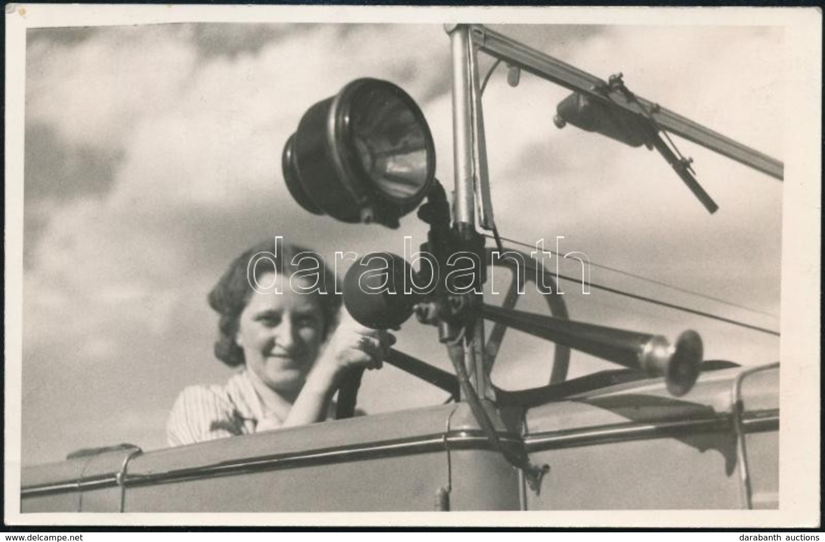 Cca 1933 Kinszki Imre (1901-1945) Budapesti Fotóművész Pecséttel Jelzett Vintage Fotóművészeti Alkotása (Automobilban),  - Andere & Zonder Classificatie