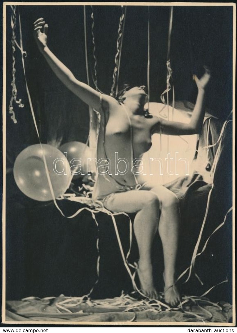 Cca 1930 Emlékezetes Szilveszter éjszaka, Vintage Fotó Jelzés Nélkül, 17,5x12,6 Cm - Autres & Non Classés