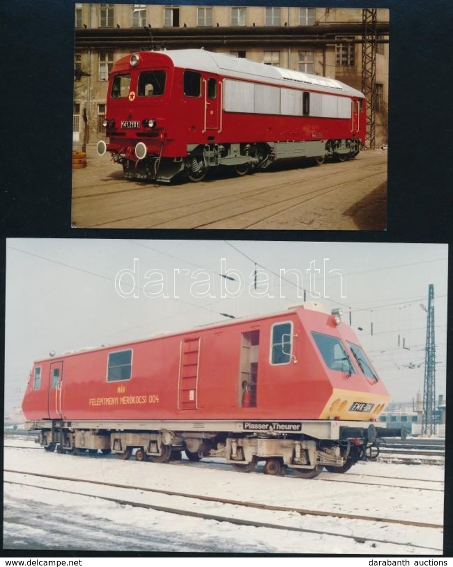4 Db Régi Mozdonyokat ábrázoló Fotó / Old Locomotives 4 Photos 9x12 - 17x12 Cm - Autres & Non Classés