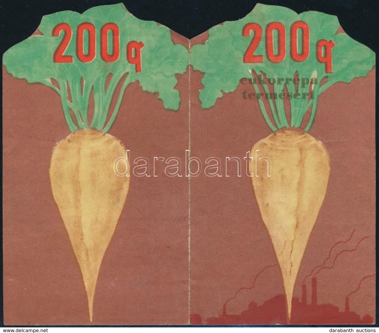 1954 Cukorrépa Termelési Szerződés, Reklámos Kártyanaptár - Advertising