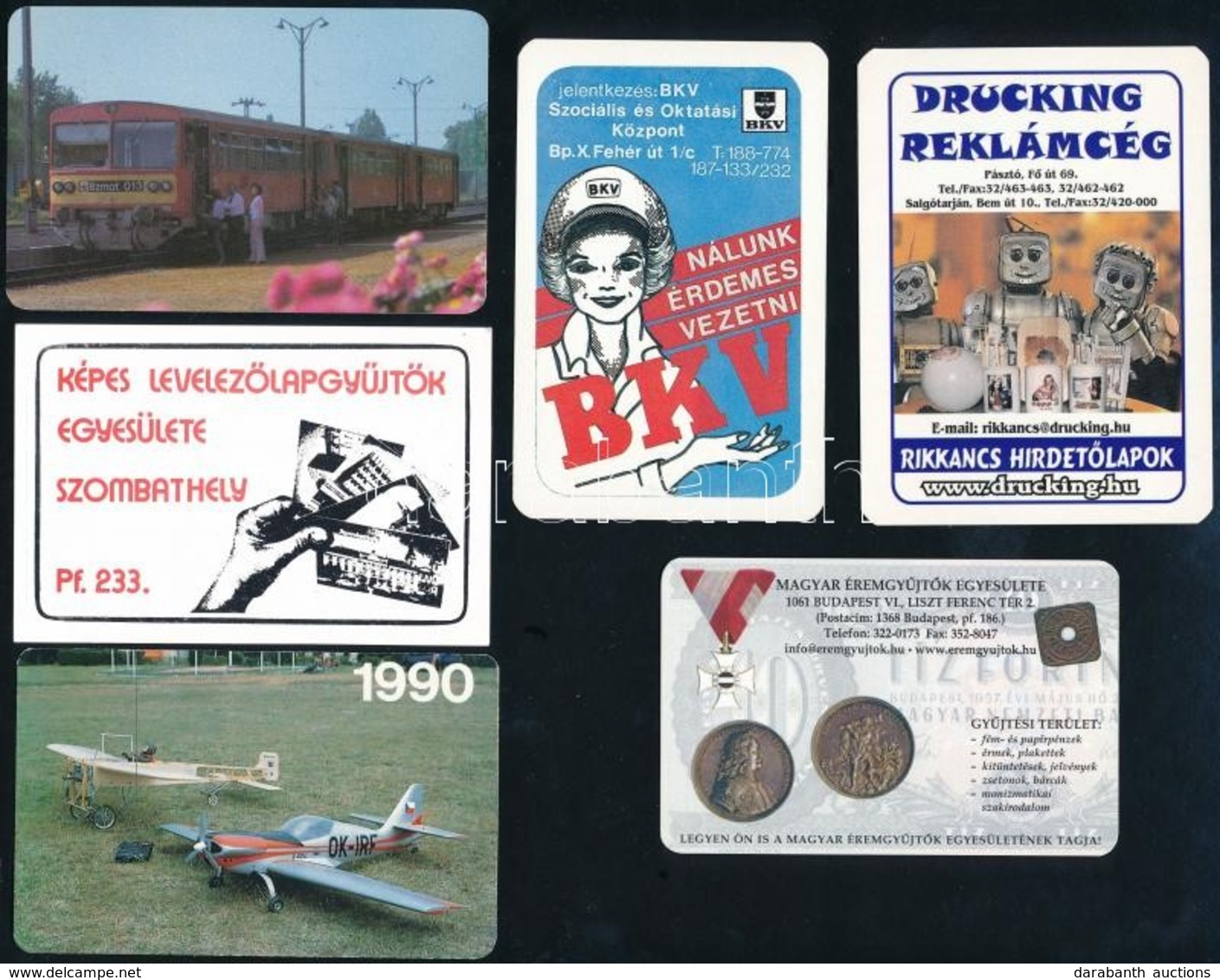 1987-2011 54 Db Kártyanaptár (Totó-Lottó, Honvédelmi Szövetség, Stb.) - Publicités
