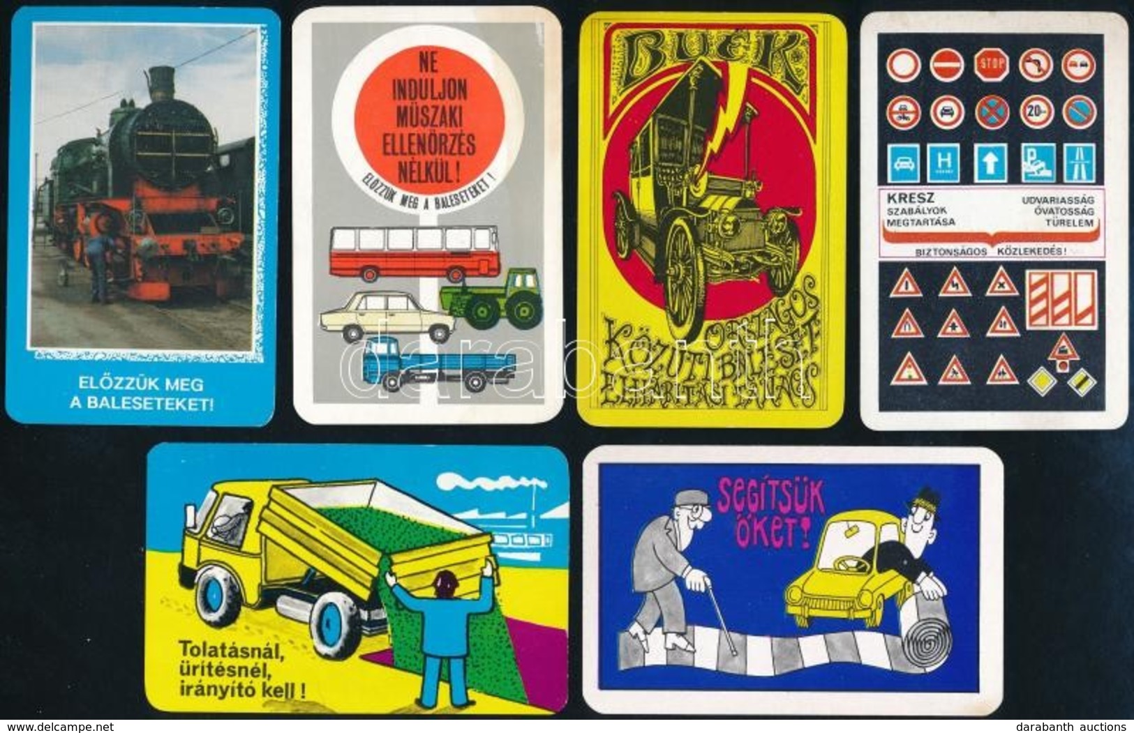 1972-1993 26 Db Kártyanaptár Biztonság, Baleset-megelőzés Témakörében - Publicités