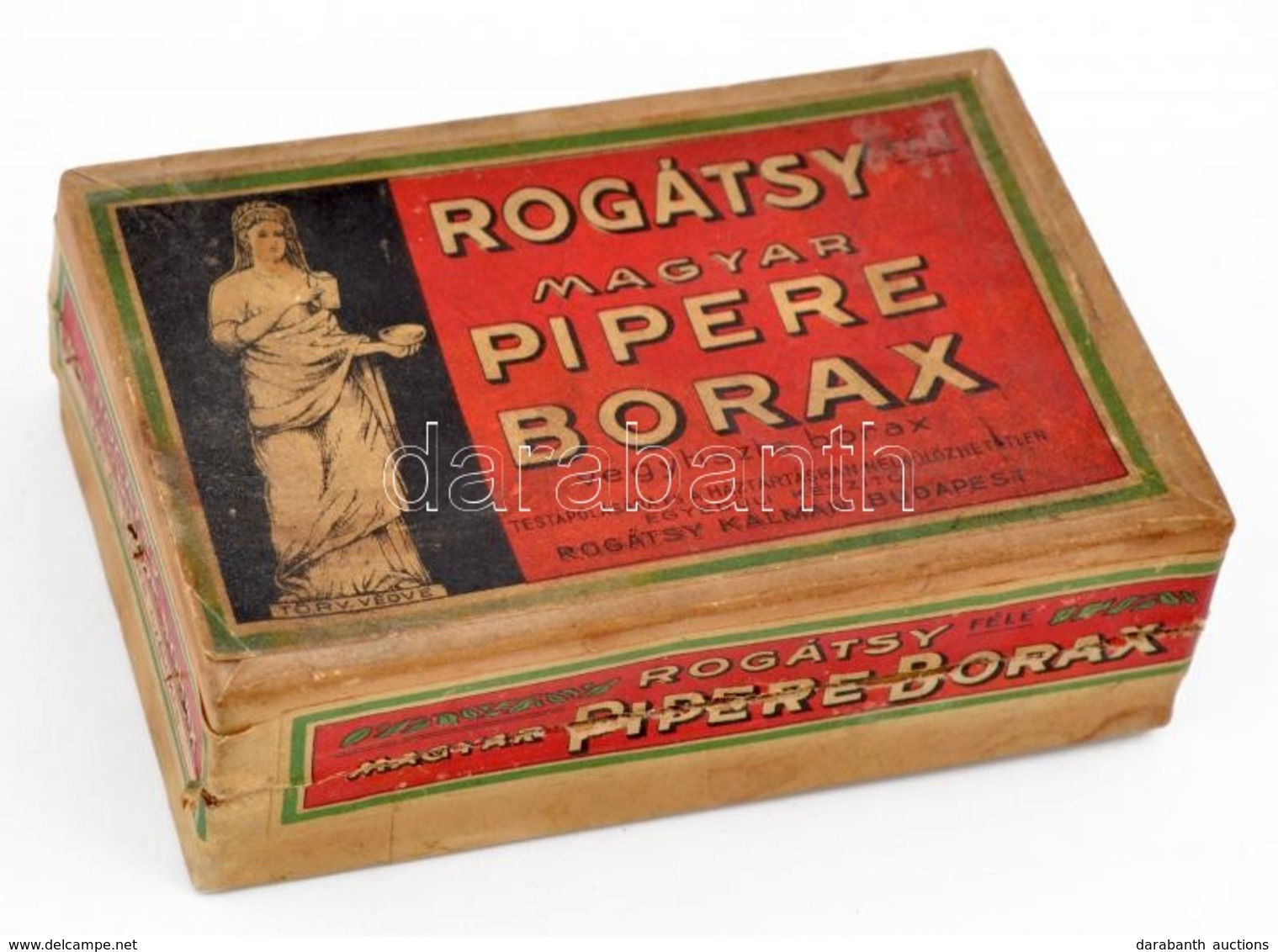 Cca 1930 Rogátsy Pipere Borax Reklámos Papír Doboz 11x7,5 Cm - Publicités