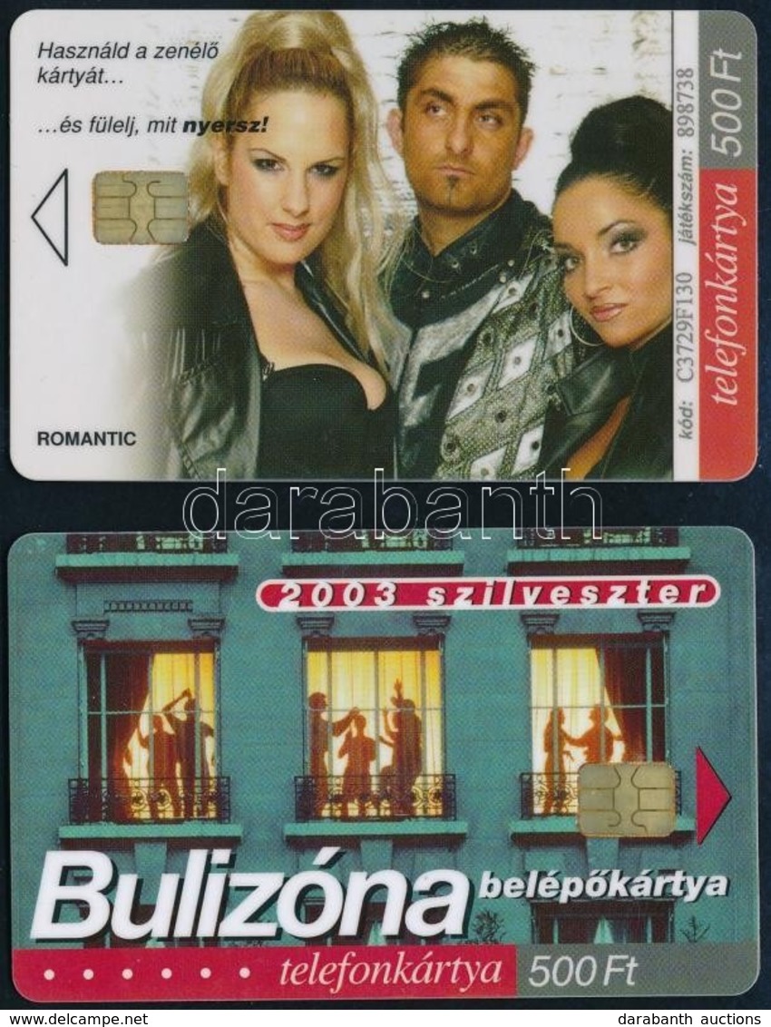 Romantic Együttes és Bulizóna Telefonkártya, 2 Db - Zonder Classificatie