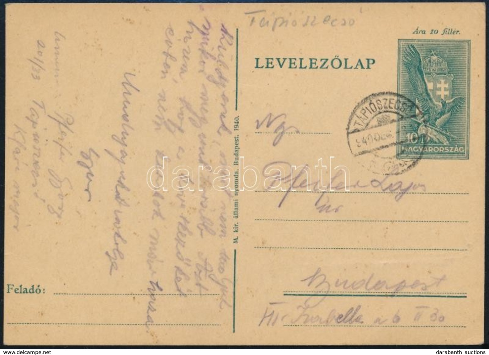 1940 Munkaszolgálatos Tábori Postai Levelezőlapja - Other & Unclassified