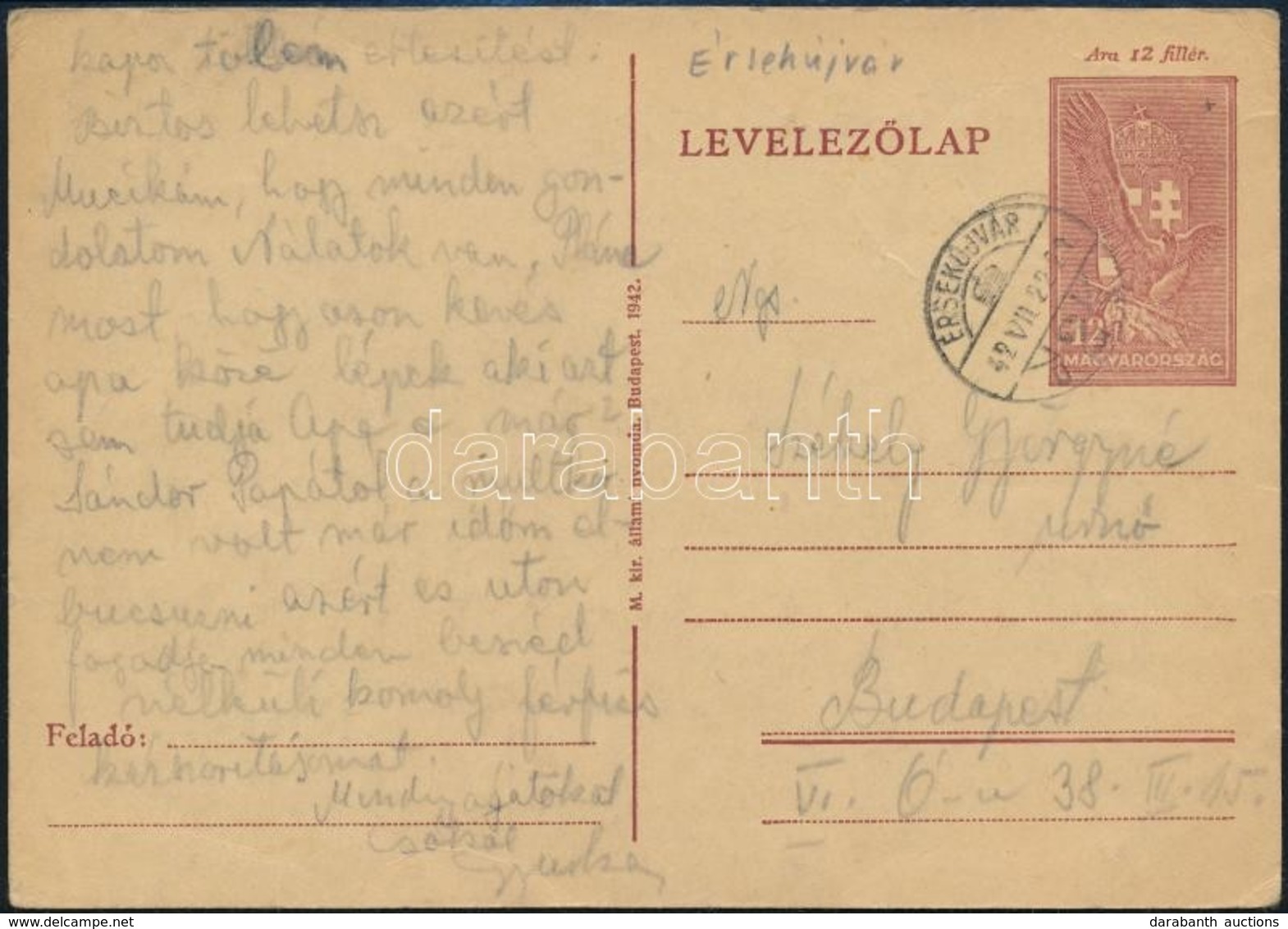 1942 Munkaszolgálatos Tábori Postai Levelezőlapja - Other & Unclassified