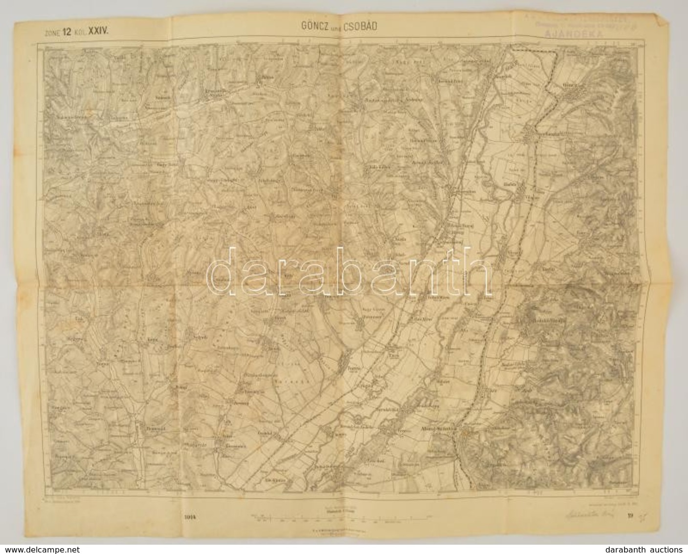 Cca 1910 Gömc és Csongrád Katonai Térkép 56x44 Cm - Sonstige & Ohne Zuordnung