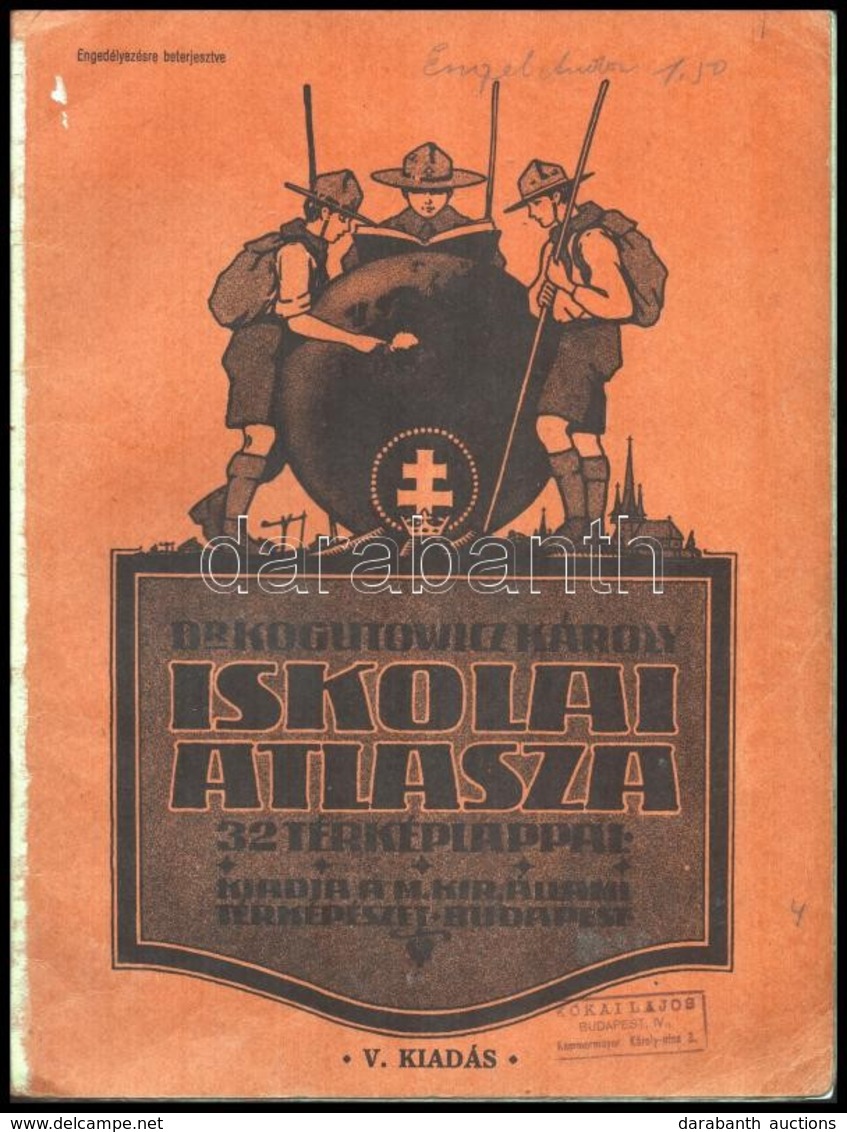 Cca 1935 Kogutowitz Iskolai Atlasz, Jó állapotban - Autres & Non Classés