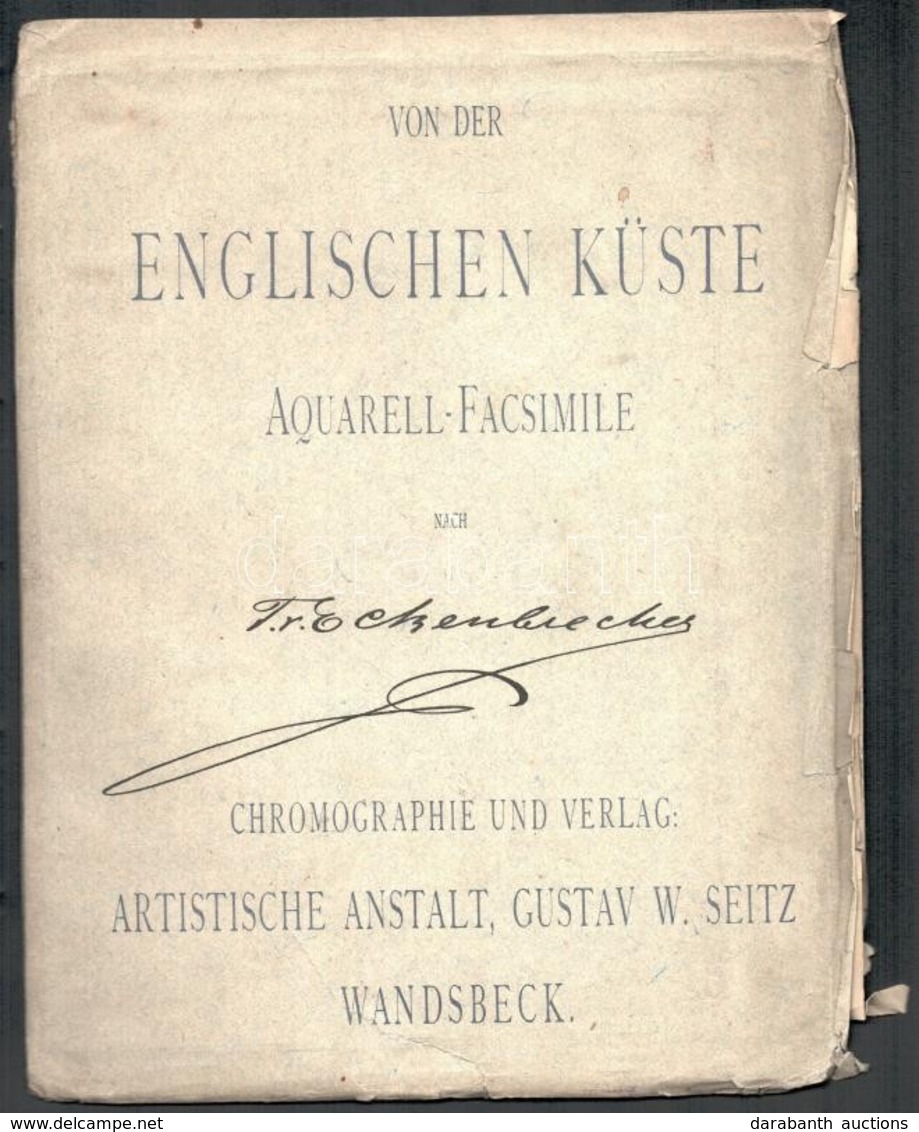 Cca 1880 Von Der Englischen Küste Aquarell-Facsimile, Verlag: Artistische Anstalt Gustav W. Seitz, 18×25 Cm - Ohne Zuordnung