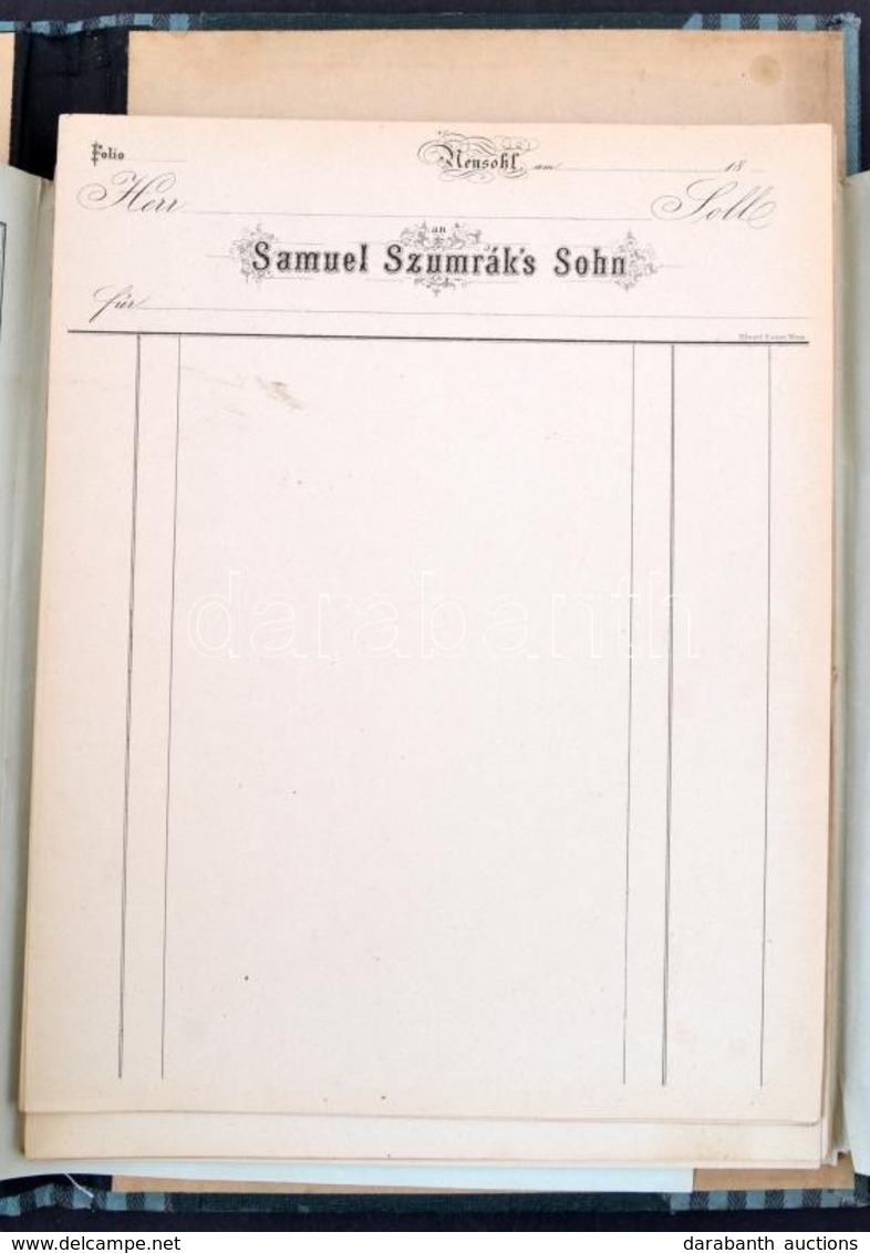 Cca 1900 Samuel Szumrák's Sohn Neusohl (Besztercebánya)  44 Db Fejléces Levélpapír, Eredeti Mappában, Jó állapotban - Ohne Zuordnung