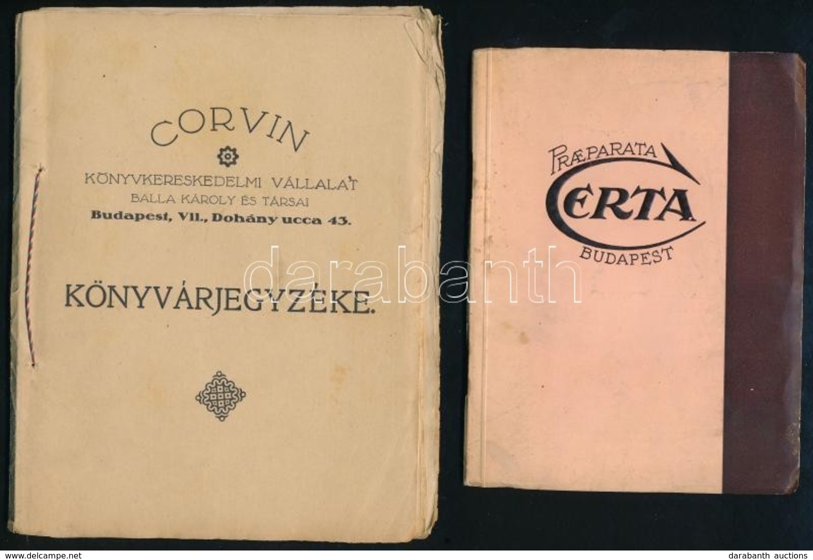 Cca 1920-1940 Certa Gyógyszerészeti Labor Képes Ismertető + Könyvárjegyzék - Non Classés