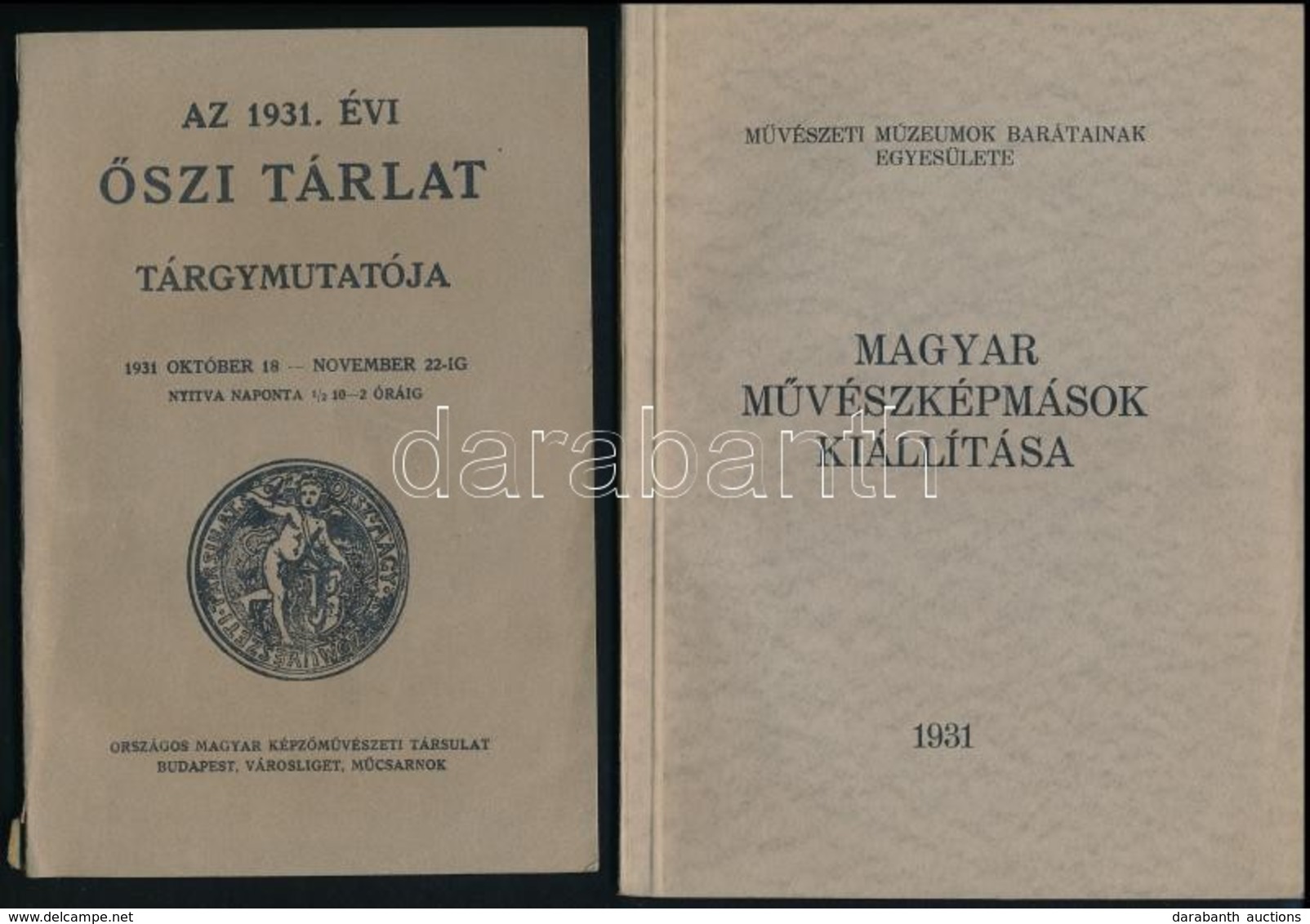 1931-1932 3 Db Kiállítási Katalógus (Magyar Művészképmások Kiállítása, Stb.) - Non Classés