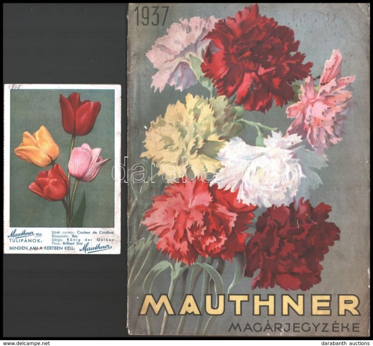 1937 Mauthner Képes Magárjegyzék 88p. Reklám Levelezőlappal - Zonder Classificatie