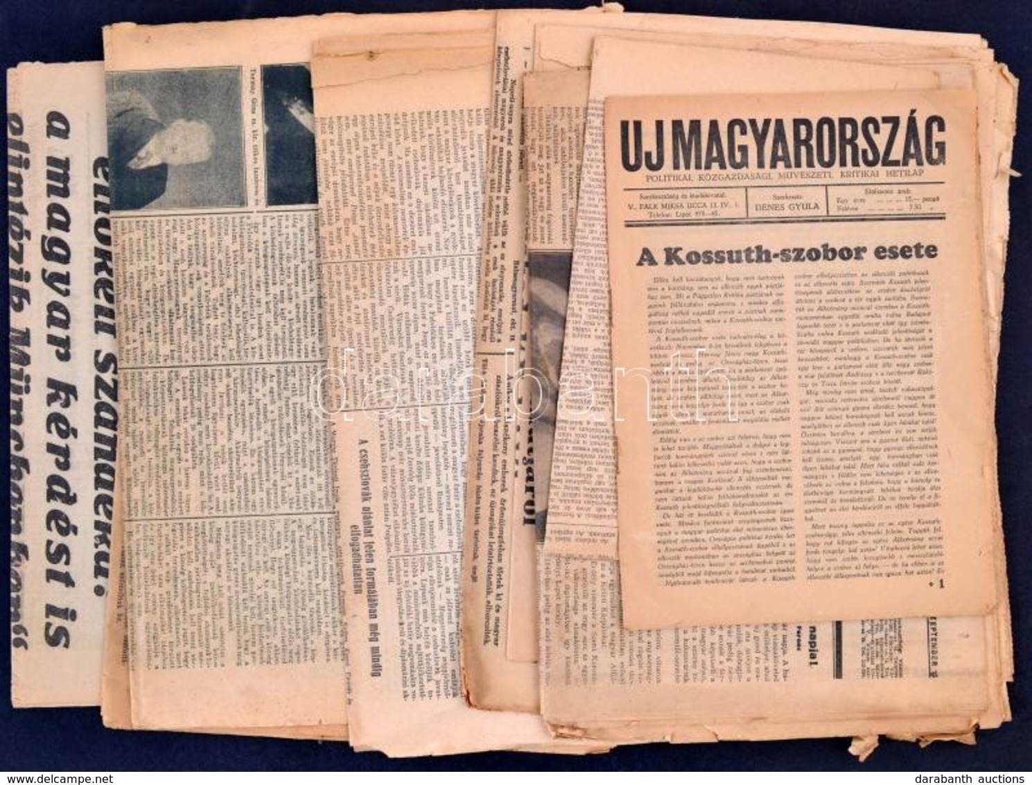 1938-1956 Vegyes újság Tétel, 9 Db, Nagyrészt Hiányosak, Felvágottak, Közte: 1 Db 1956-os újsággal Irodalmi Újság 1956.  - Ohne Zuordnung