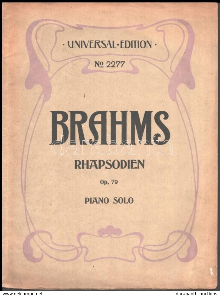 Brahms Rhapsodien Op. 79 Piano Solo, 19p - Sonstige & Ohne Zuordnung