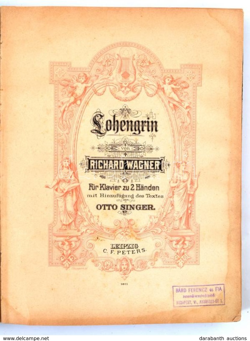 Richard Wagner: Lohengrin. Leipzig, é.n., C.F. Peters, 168 P. Félvászon-kötés, Kopott Borítóval, Lapszéli Foltokkal. - Autres & Non Classés