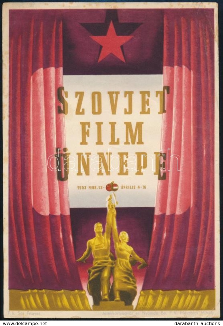 1953 A Szovjet Film ünnepe, Kisplakát, 24×16 Cm - Autres & Non Classés