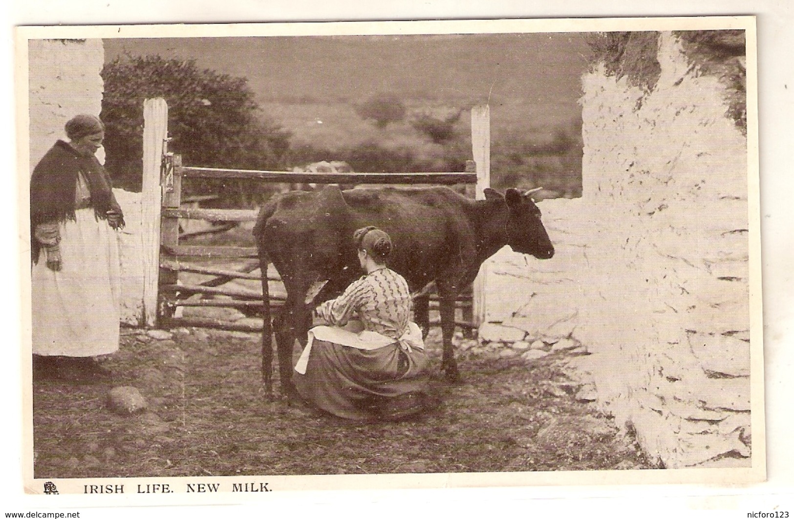 "Irish Life. New Milk" Tuck Glosso Irish Life Series PC # 1098 - Tuck, Raphael